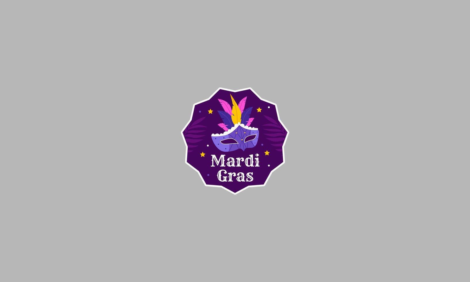 happy mardi gras vector illustration flat design