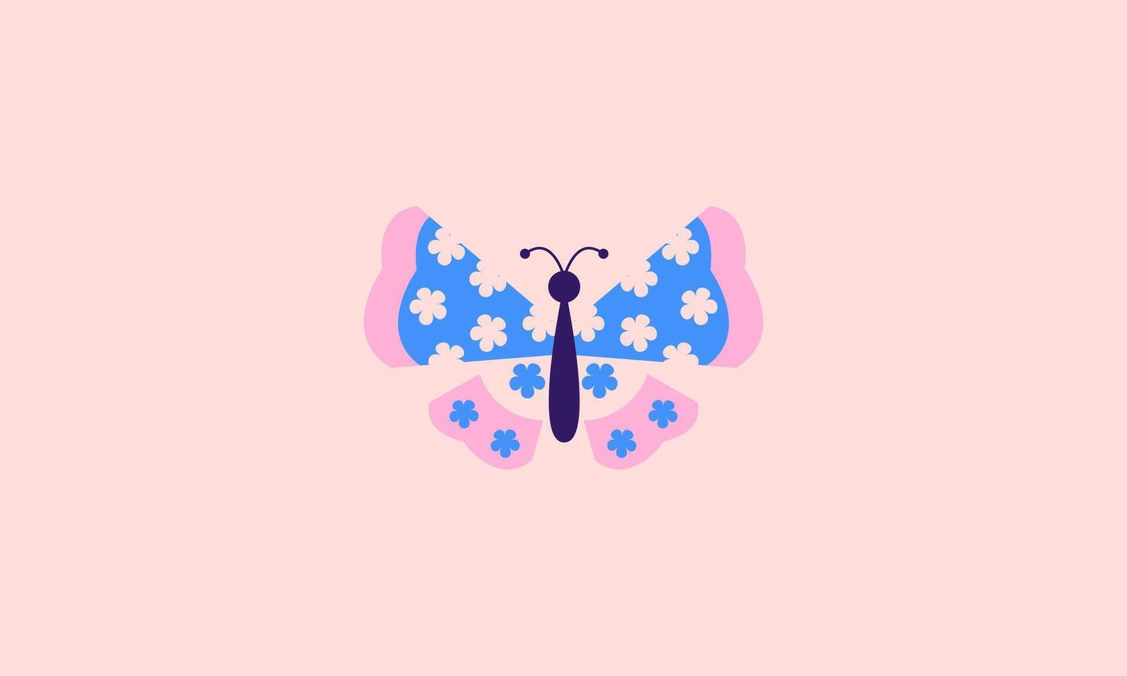 vector ilustración de mariposa belleza plano diseño