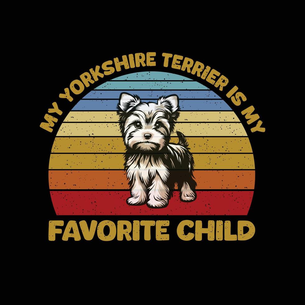 mi Yorkshire terrier es mi favorito niño camiseta diseño vector