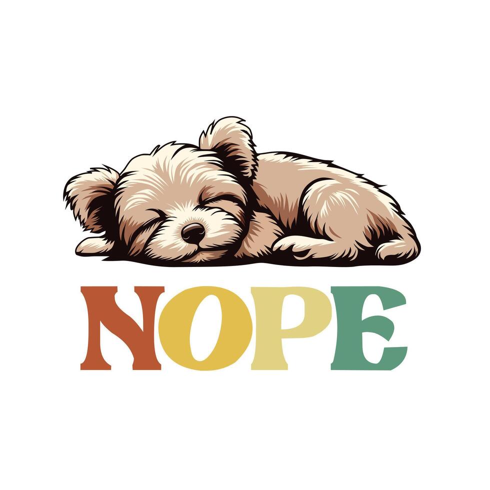 Yorkshire Terrier Nope T-shirt Design Vector