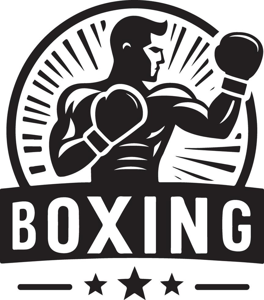 boxeo logo blanco antecedentes logotipos, vector silueta 2