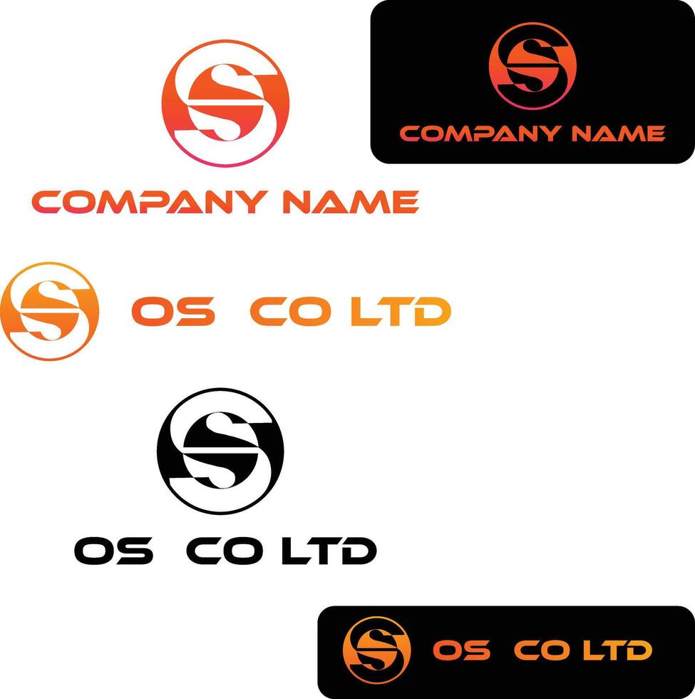 OS CO Company Logo Design Download . vector