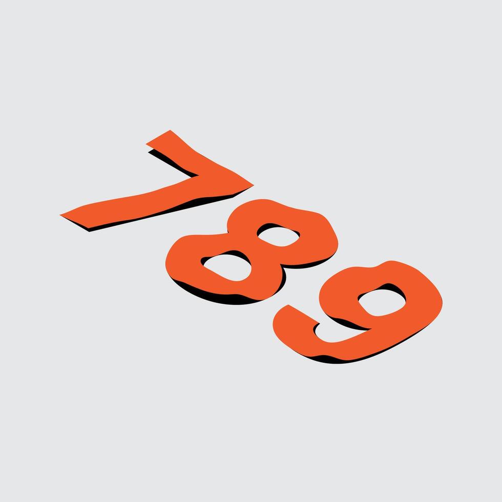 numbers with wrinkled effect vector