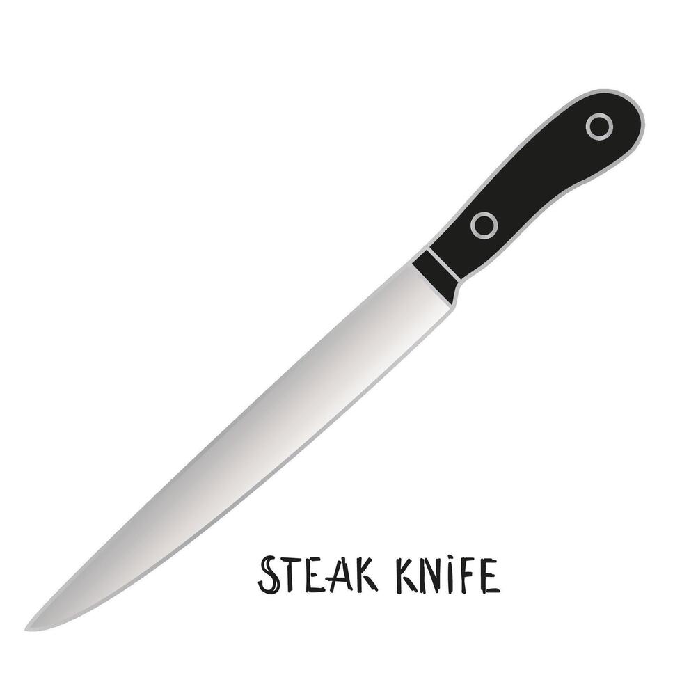 Sharp Steak Knife on Display vector