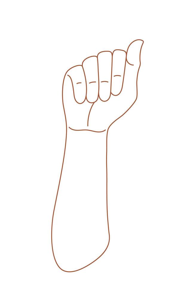 hands clenched power strength icon logo vector