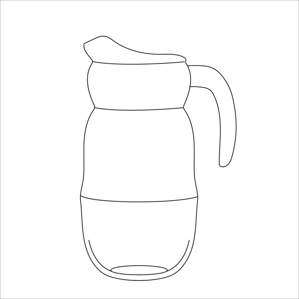 Single element milk frother in doodle style. Doodle vector illustration for cafe,