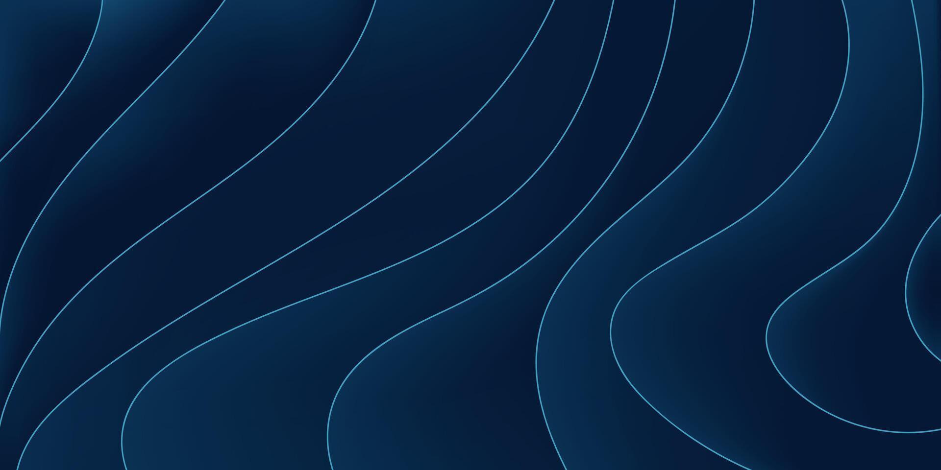 Blue Background With Wavy Lines vector