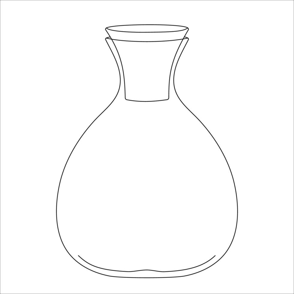 Line Drawing of a Vase vector