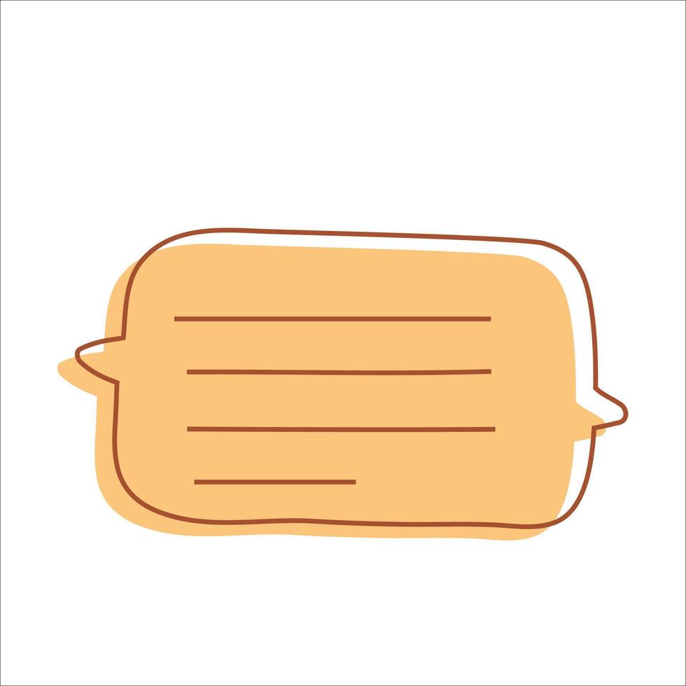 Brown Speech Bubble on White Background vector