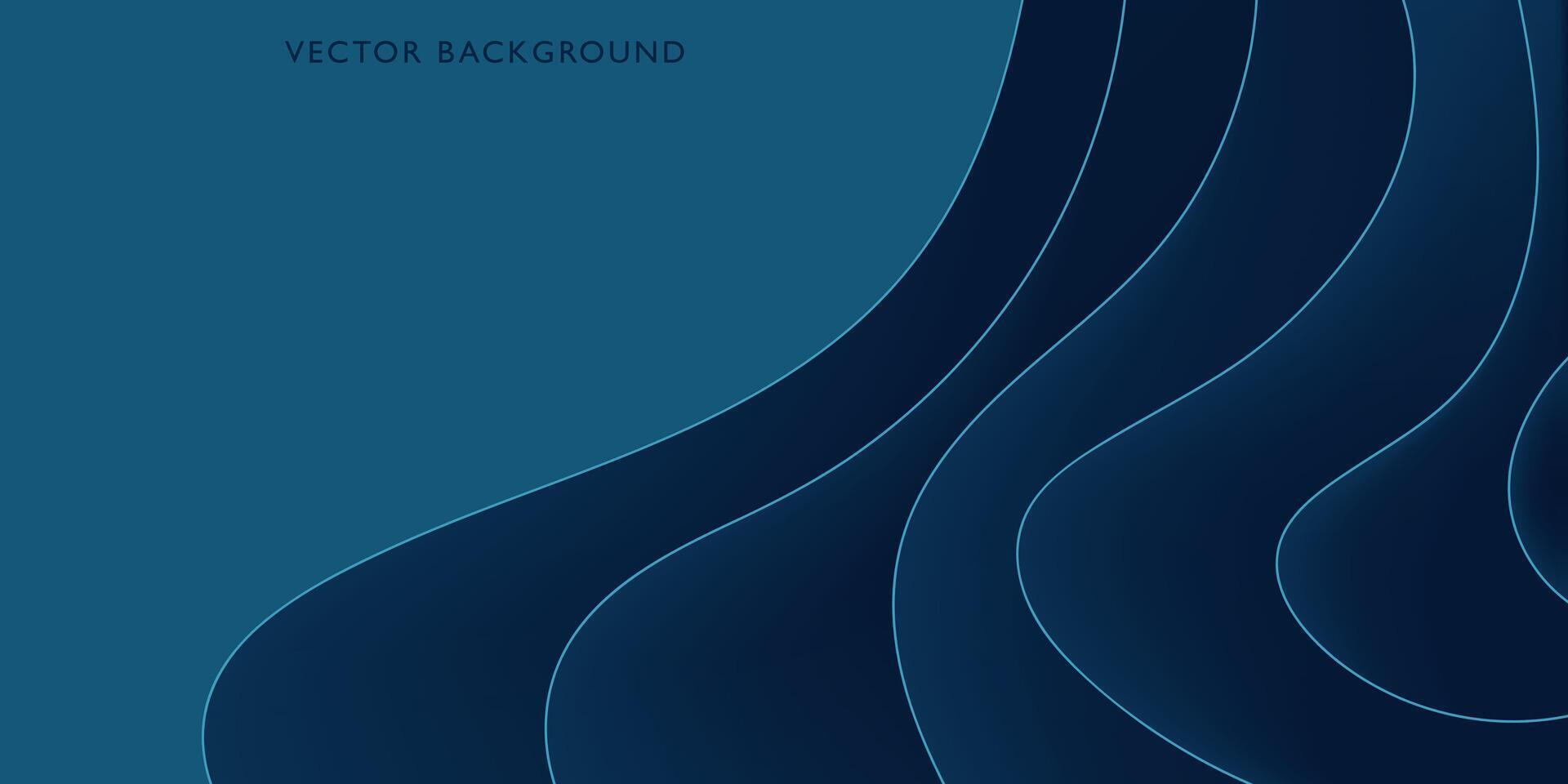 Blue Background With Wavy Lines vector