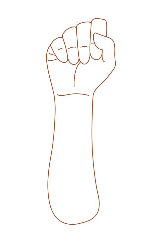 hands clenched power strength icon logo vector