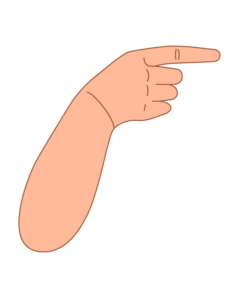 Illustration of hand pointing to the left icon vector