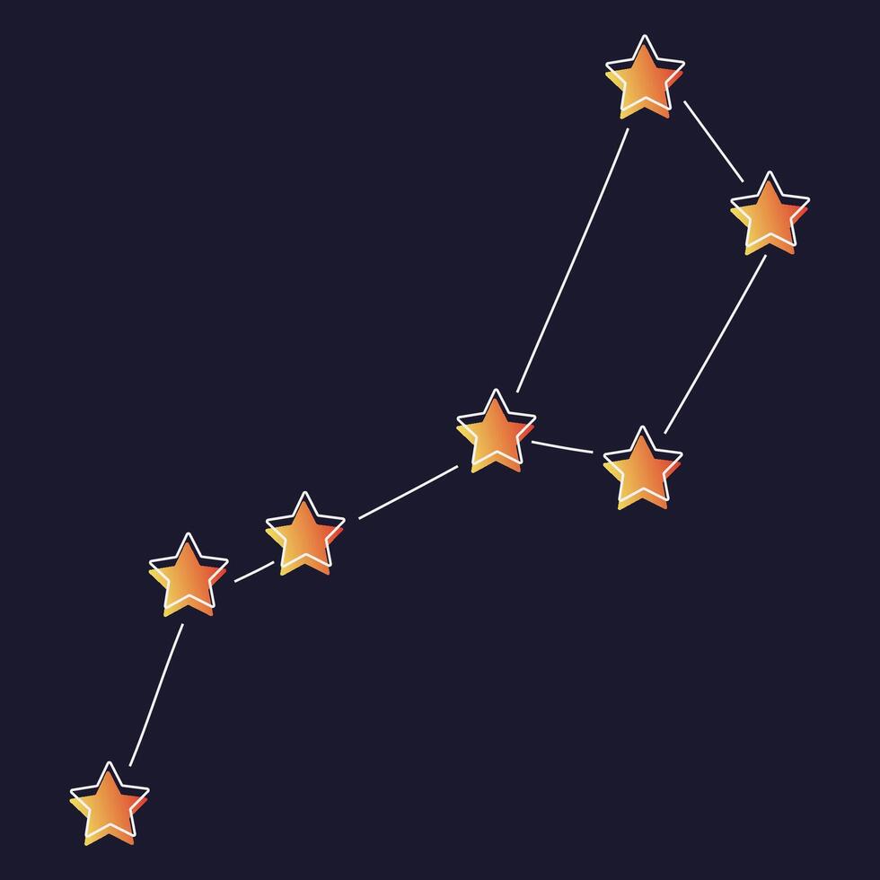 Star Chart With Five Stars vector