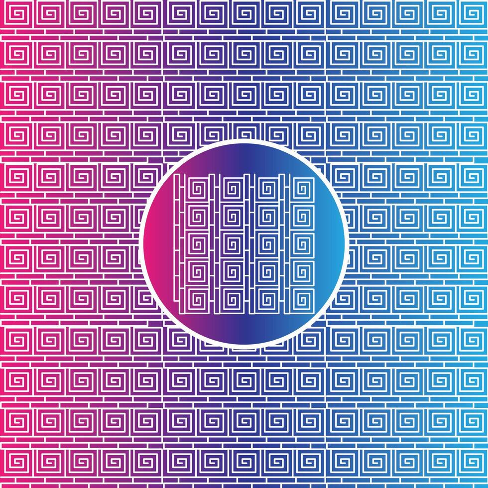 Batik Meander Contrast Pattern Background vector