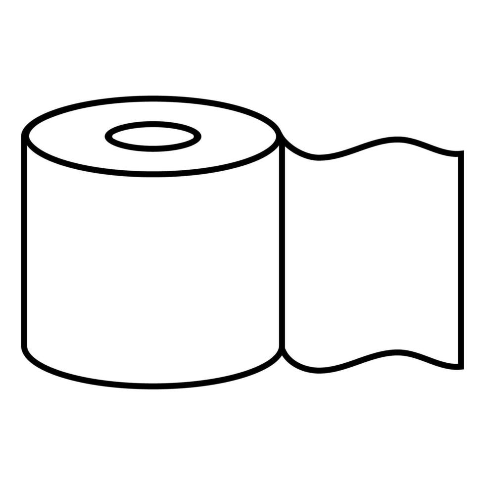 Roll of toilet paper, paper napkins for body hygiene vector