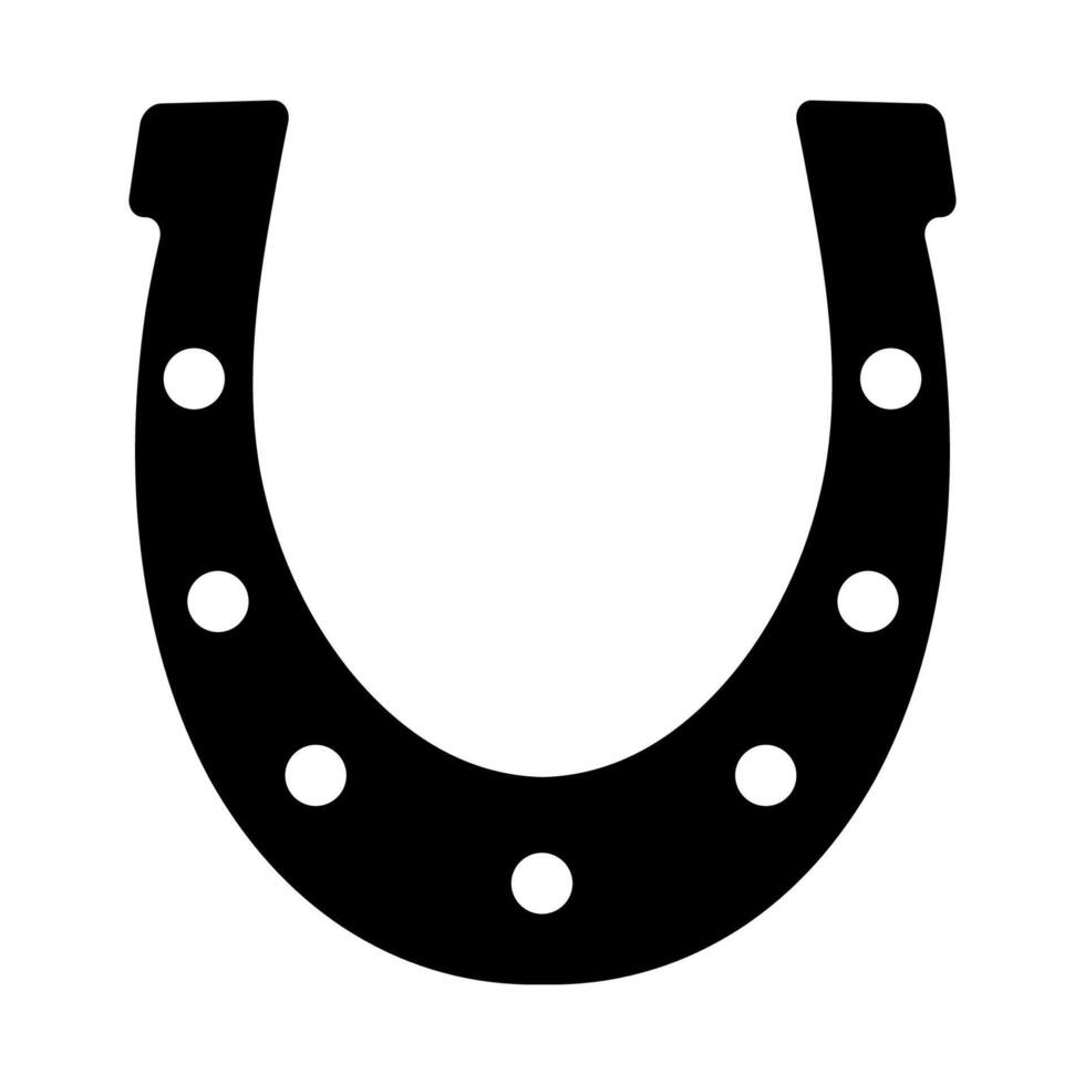 herradura icono símbolo bueno suerte talismán para fortuna vector