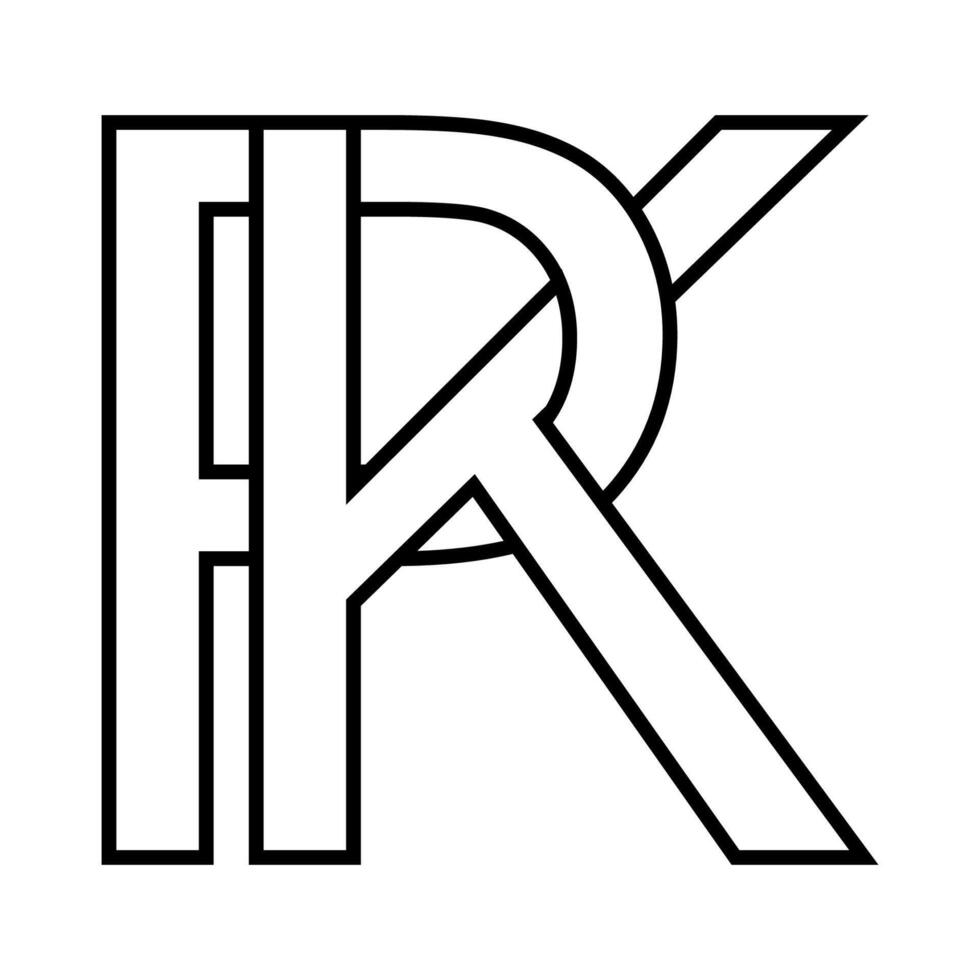 Logo sign pk, kp icon double letters logotype p k vector