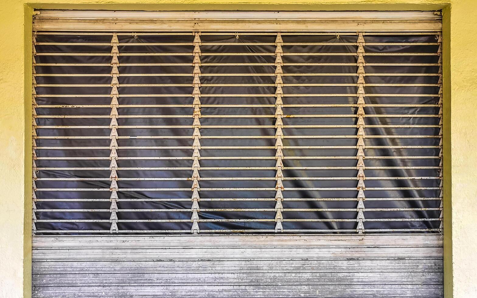 Metal gate door fence texture pattern in Mexico. photo
