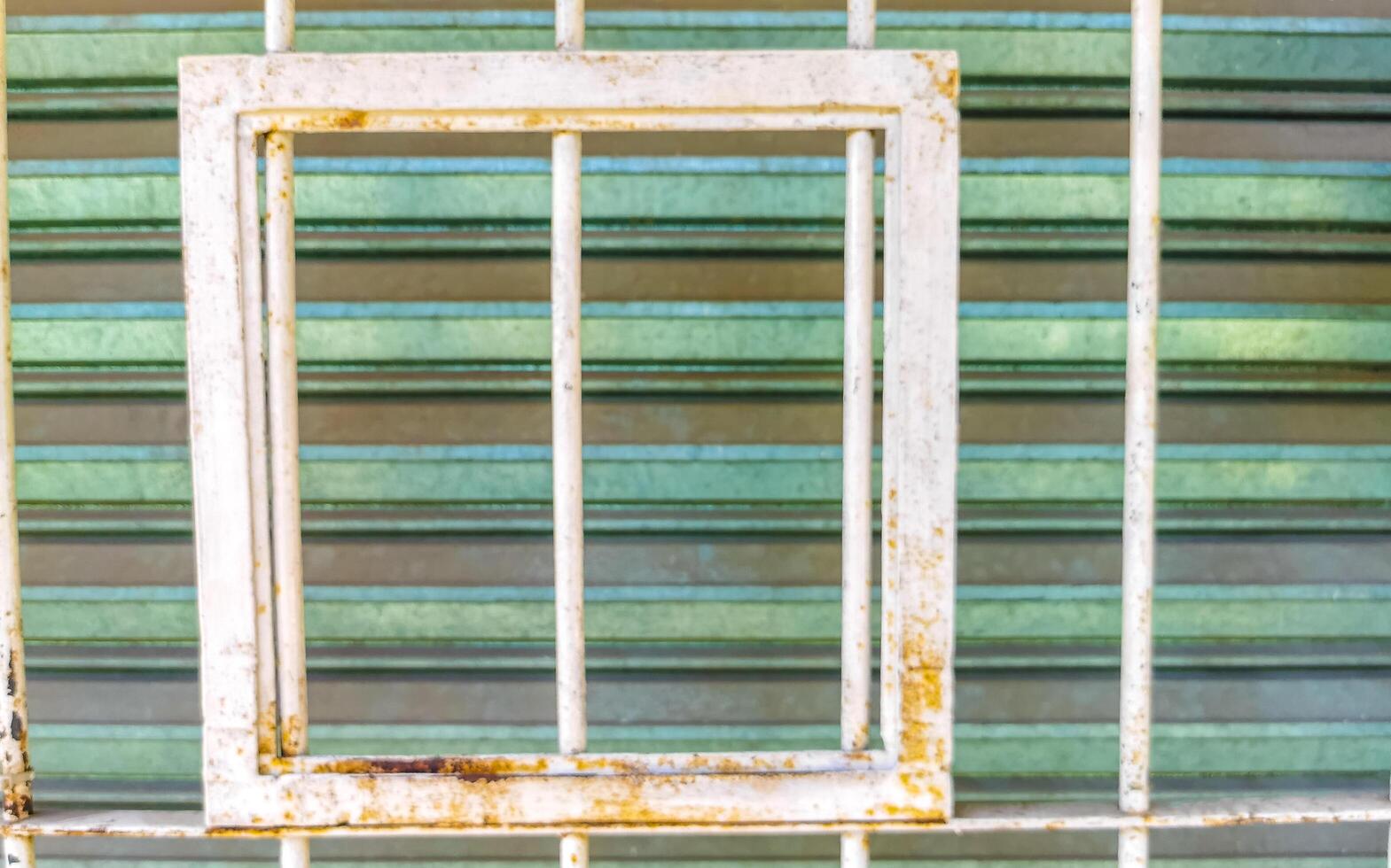 Metal gate door fence texture pattern in Mexico. photo