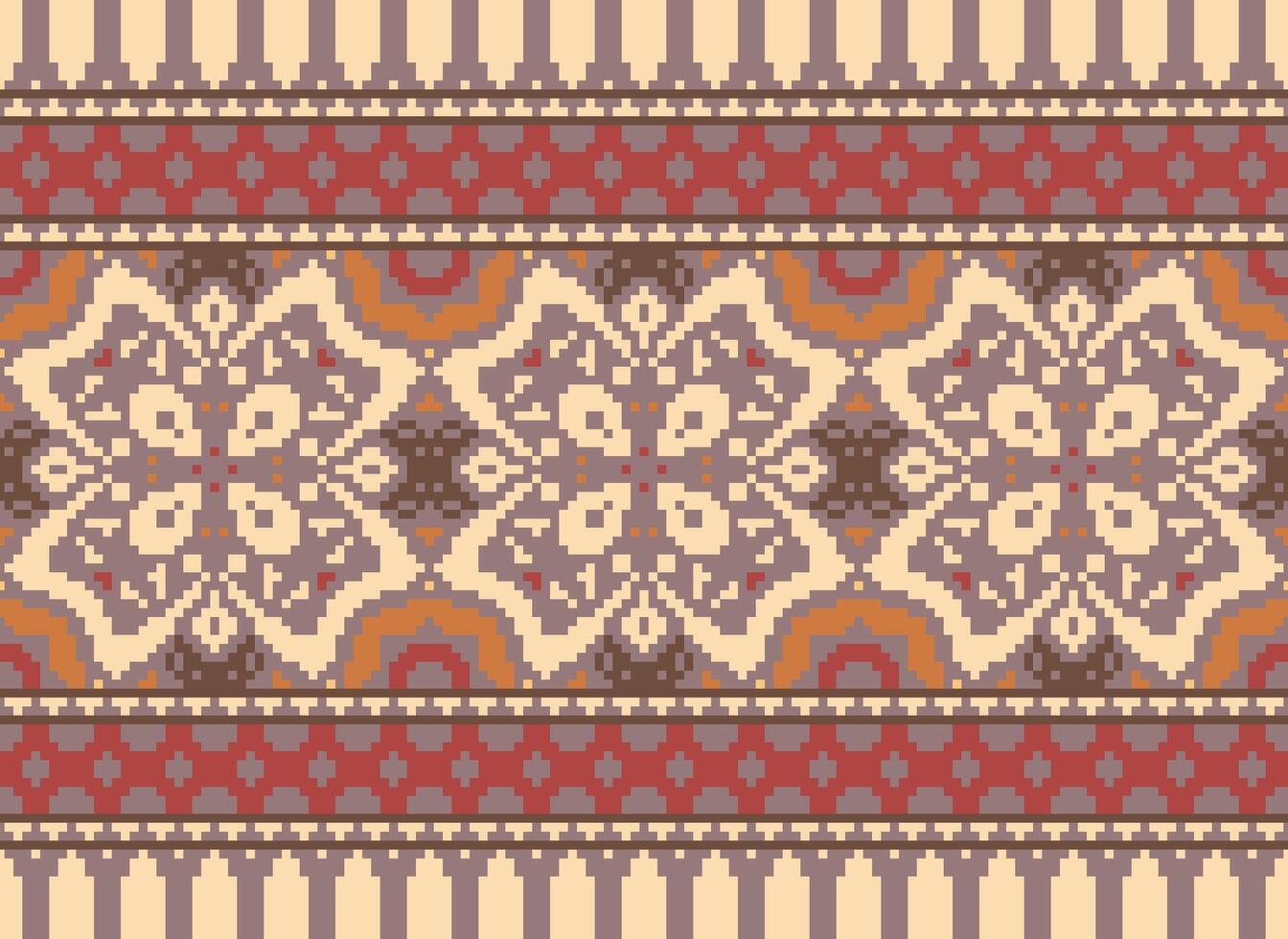 Ethnic geometric fabric pattern Cross Stitch.Ikat embroidery Ethnic oriental Pixel pattern blue background. Abstract,vector,illustration. Texture,clothing,frame,decoration,motifs,silk wallpaper. vector