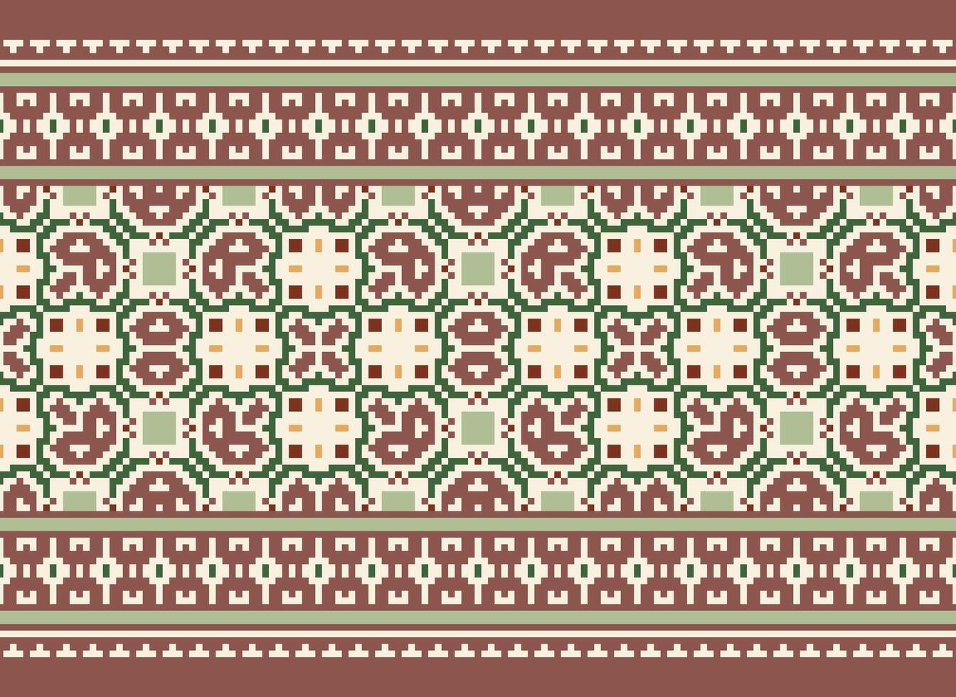 A beautiful textile digital design set of damask Mughal Paisley ornamental ikat Ethnic cross stitch pattern decor border retro luxury style wallpaper gift card frame for women cloth front back dupatta vector