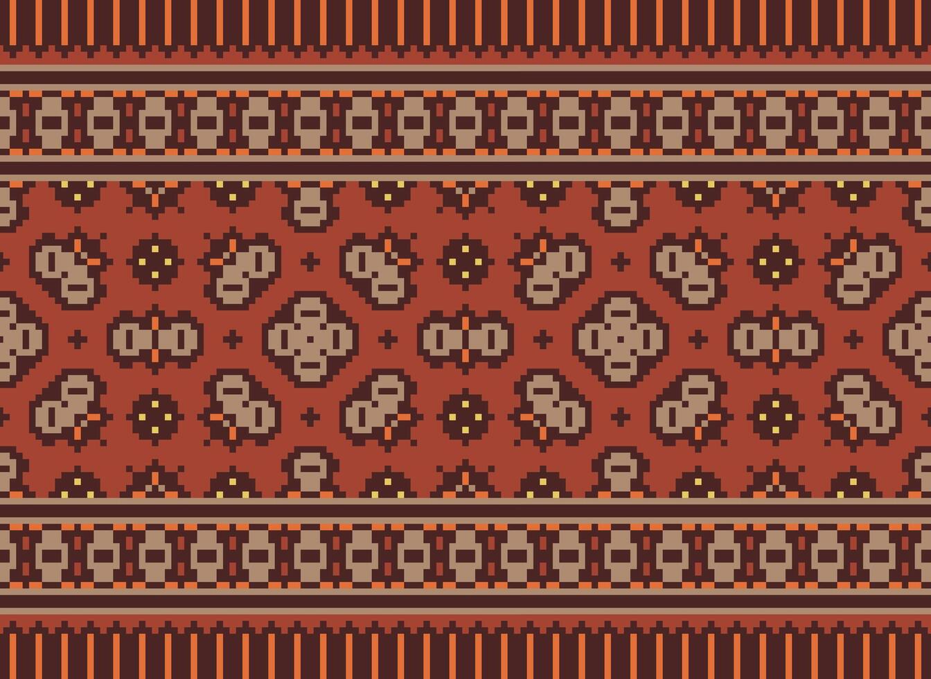 píxel étnico modelo vector antecedentes. sin costura modelo tradicional, diseño para fondo, fondo de pantalla, batik, tela, alfombra, ropa, envase, y textil.étnico modelo vector ilustración.