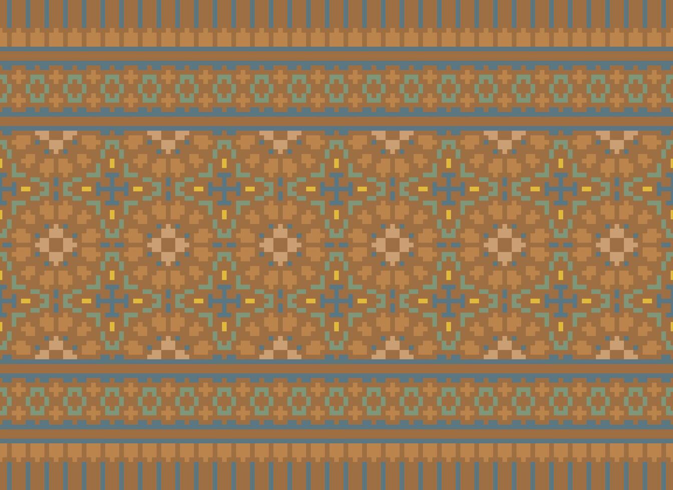 píxel étnico modelo vector antecedentes. sin costura modelo tradicional, diseño para fondo, fondo de pantalla, batik, tela, alfombra, ropa, envase, y textil.étnico modelo vector ilustración.