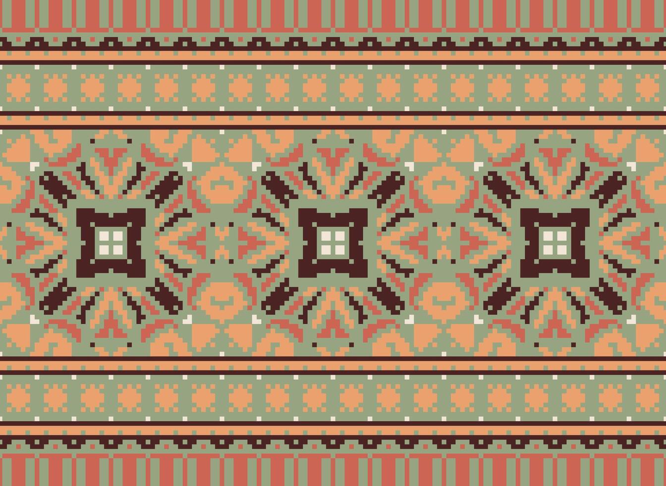 étnico geométrico tela modelo cruzar puntada.ikat bordado étnico oriental píxel modelo azul antecedentes. resumen, vector, ilustración. textura,ropa,marco,decoración,motivos,seda fondo de pantalla. vector