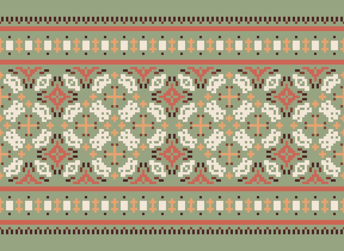 píxel étnico modelo vector antecedentes. sin costura modelo tradicional, diseño para fondo, fondo de pantalla, batik, tela, alfombra, ropa, envase, y textil.étnico modelo vector ilustración.