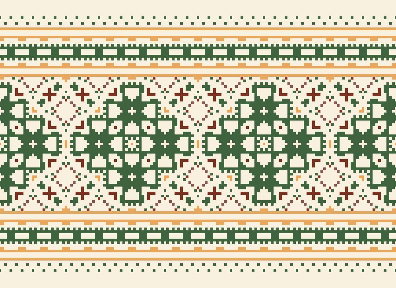 A beautiful textile digital design set of damask Mughal Paisley ornamental ikat Ethnic cross stitch pattern decor border retro luxury style wallpaper gift card frame for women cloth front back dupatta vector