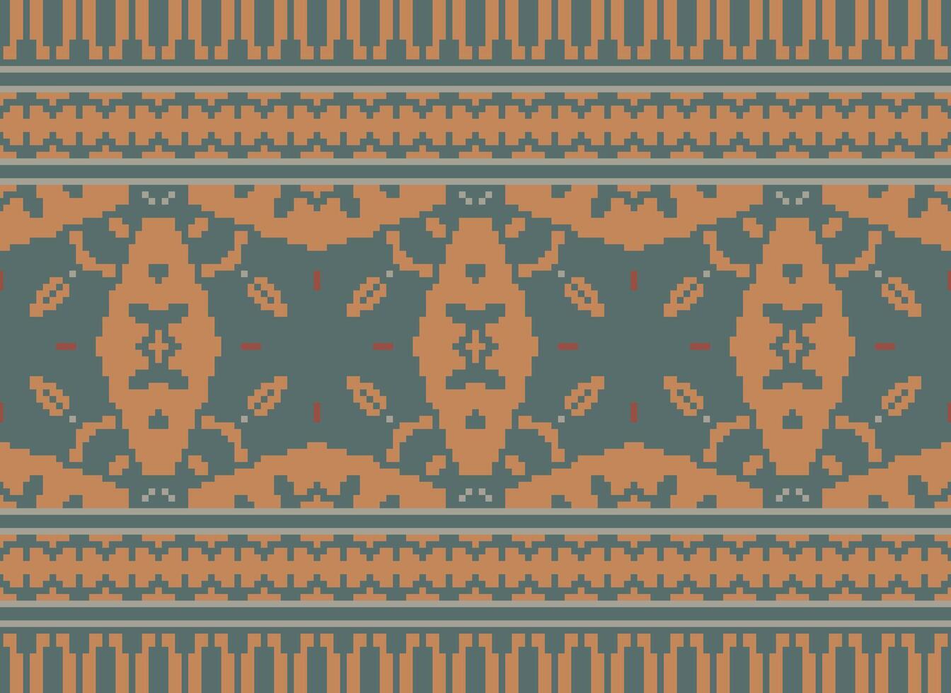 píxel étnico modelo vector antecedentes. sin costura modelo tradicional, diseño para fondo, fondo de pantalla, batik, tela, alfombra, ropa, envase, y textil.étnico modelo vector ilustración.