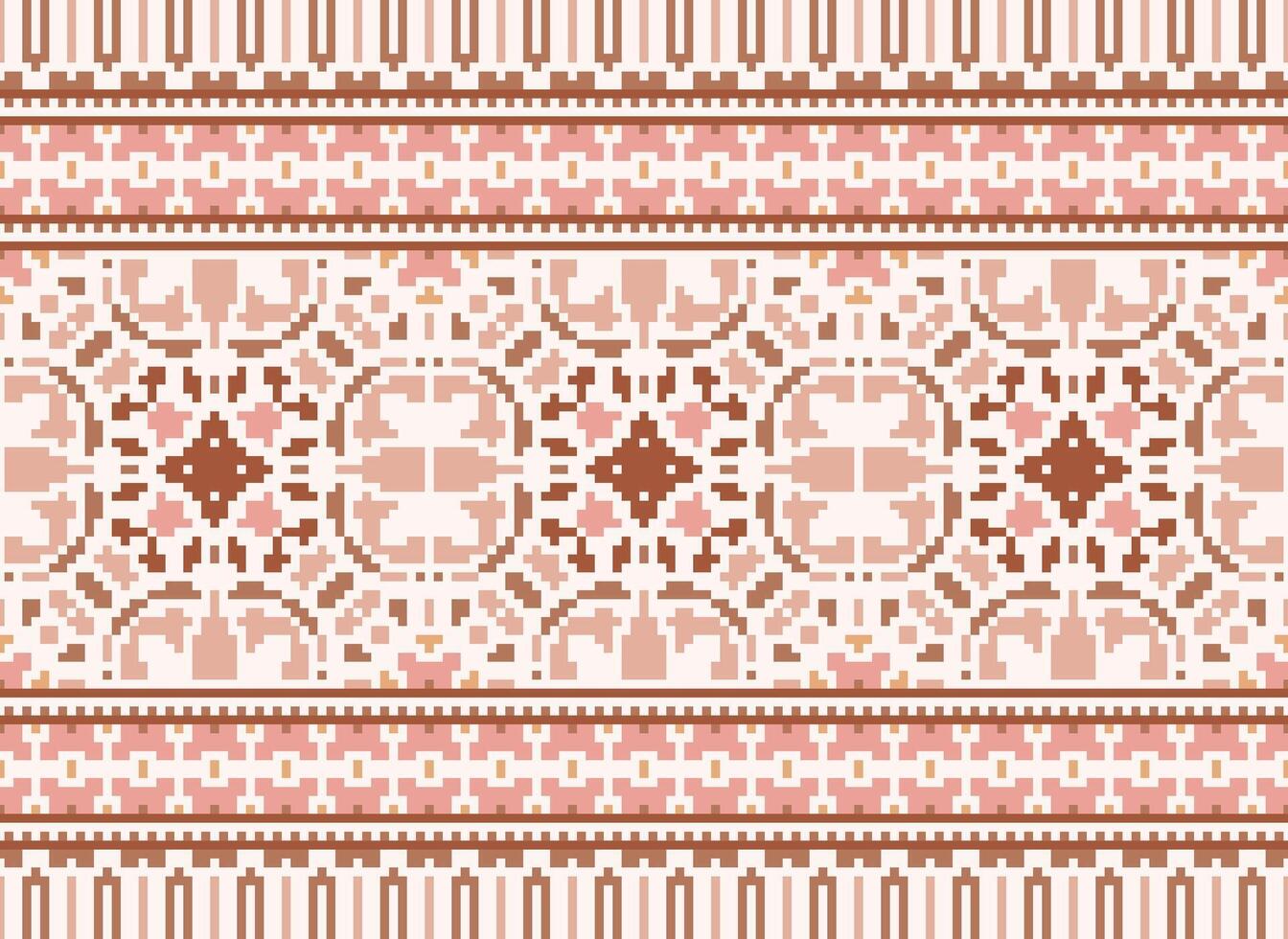 étnico geométrico tela modelo cruzar puntada.ikat bordado étnico oriental píxel modelo azul antecedentes. resumen, vector, ilustración. textura,ropa,marco,decoración,motivos,seda fondo de pantalla. vector