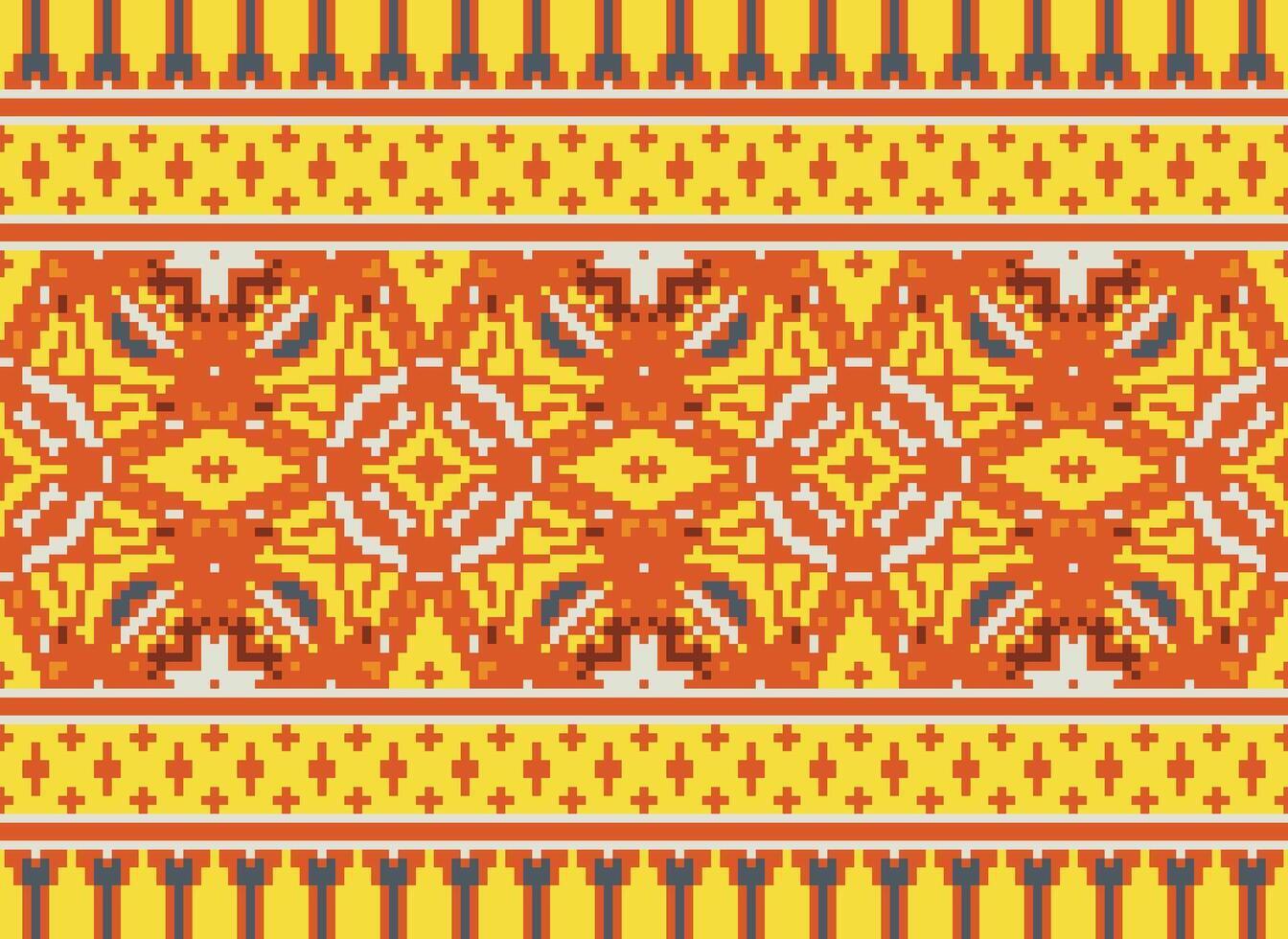 píxel étnico modelo vector antecedentes. sin costura modelo tradicional, diseño para fondo, fondo de pantalla, batik, tela, alfombra, ropa, envase, y textil.étnico modelo vector ilustración.