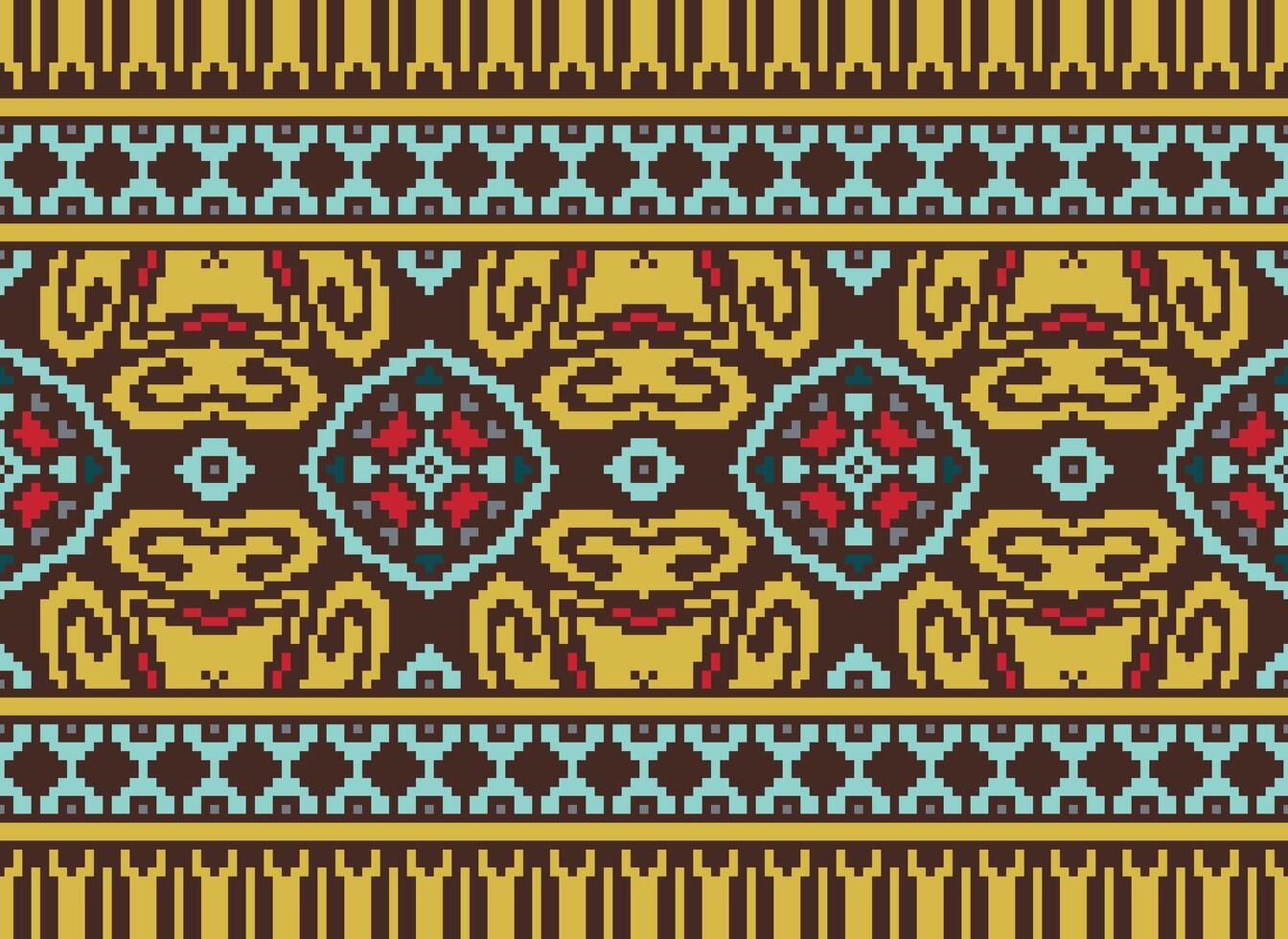 píxel étnico modelo vector antecedentes. sin costura modelo tradicional, diseño para fondo, fondo de pantalla, batik, tela, alfombra, ropa, envase, y textil.étnico modelo vector ilustración.