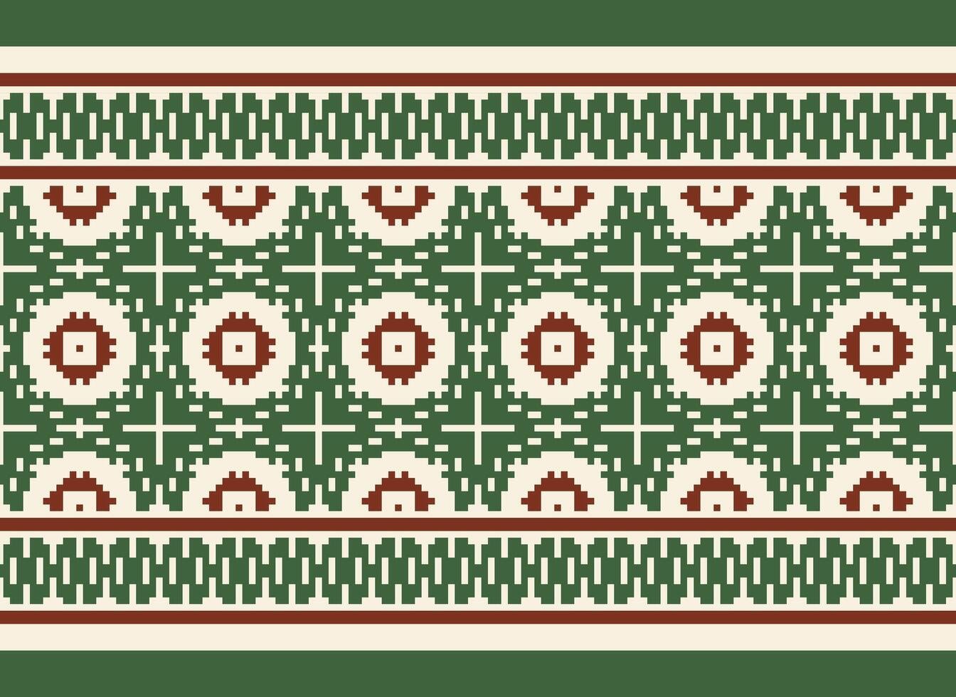 A Floral pixel art pattern on grey background.geometric ethnic oriental embroidery vector illustration. pixel style, abstract background, cross stitch.design for texture, fabric, cloth, scarf, print