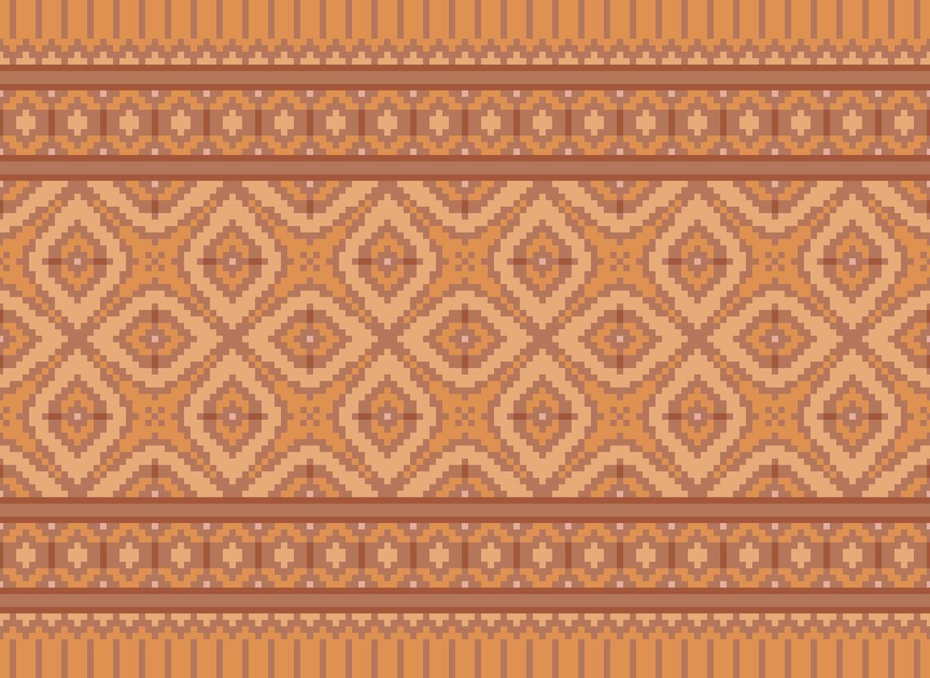 A Floral pixel art pattern on grey background.geometric ethnic oriental embroidery vector illustration. pixel style, abstract background, cross stitch.design for texture, fabric, cloth, scarf, print