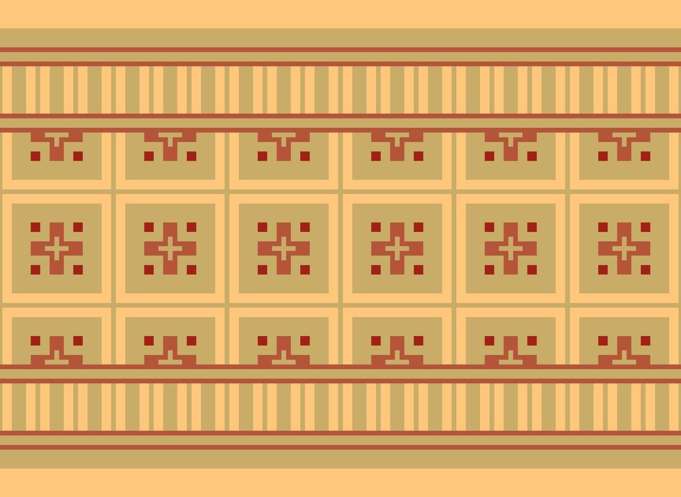 Cross Stitch Border. Embroidery Cross Stitch. Ethnic Patterns. Geometric Ethnic Indian pattern. Native Ethnic pattern.Texture Textile Fabric Clothing Knitwear print. Pixel Horizontal Seamless Vector. vector