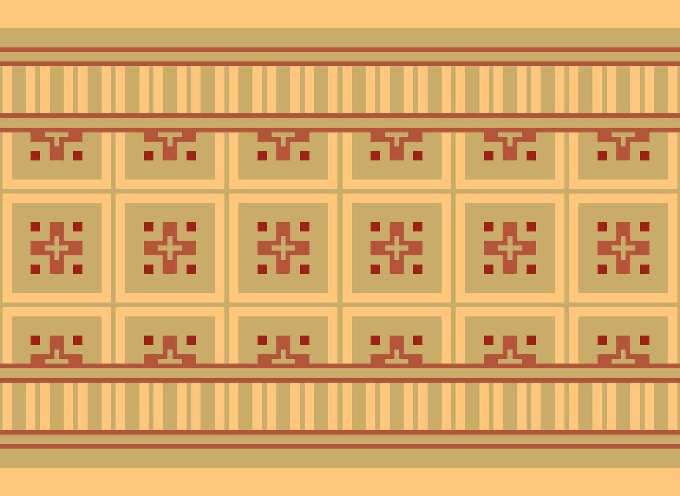 Cross Stitch Border. Embroidery Cross Stitch. Ethnic Patterns. Geometric Ethnic Indian pattern. Native Ethnic pattern.Texture Textile Fabric Clothing Knitwear print. Pixel Horizontal Seamless Vector. vector