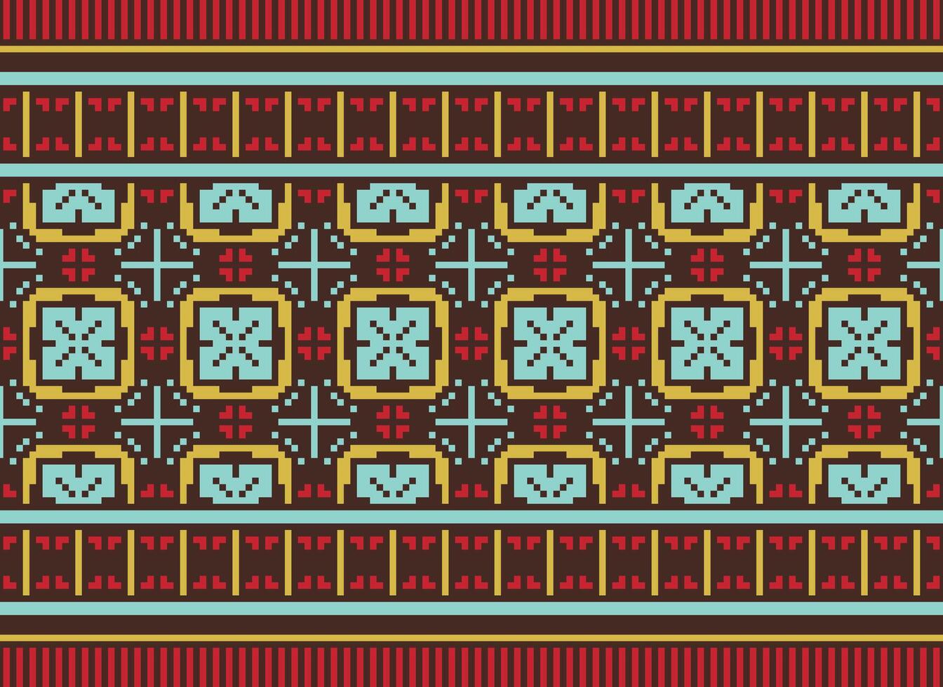 A Beautiful geometric ethnic oriental pattern traditional on white background.Aztec style,embroidery,abstract,vector,illustration.design for texture,fabric,clothing,wrapping,decoration,carpet,print. vector