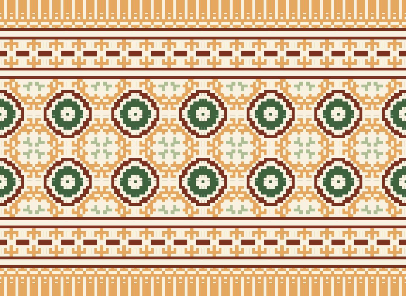 A Floral pixel art pattern on grey background.geometric ethnic oriental embroidery vector illustration. pixel style, abstract background, cross stitch.design for texture, fabric, cloth, scarf, print