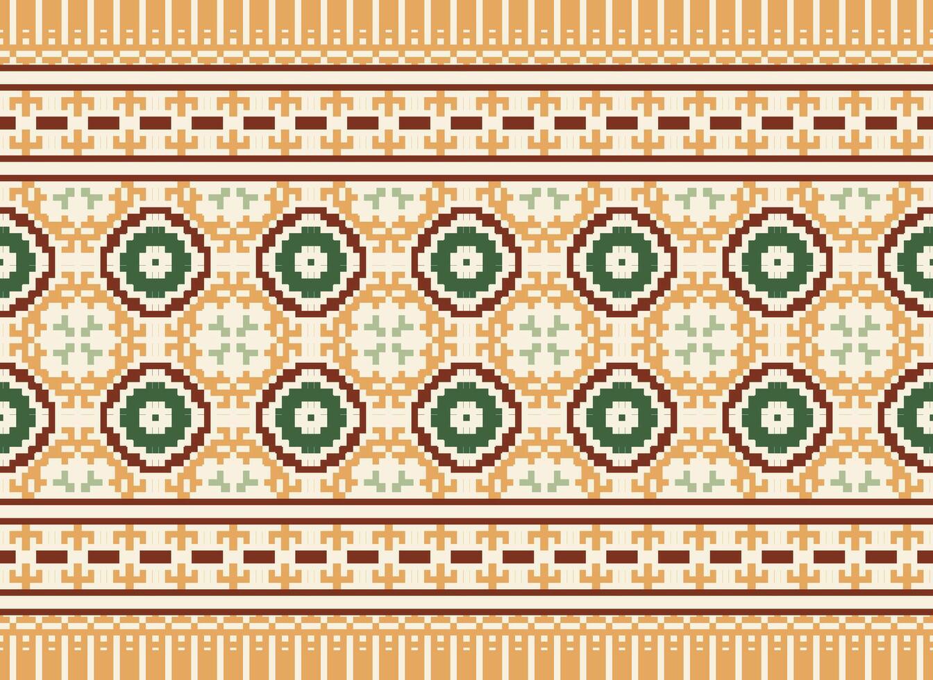 A Floral pixel art pattern on grey background.geometric ethnic oriental embroidery vector illustration. pixel style, abstract background, cross stitch.design for texture, fabric, cloth, scarf, print