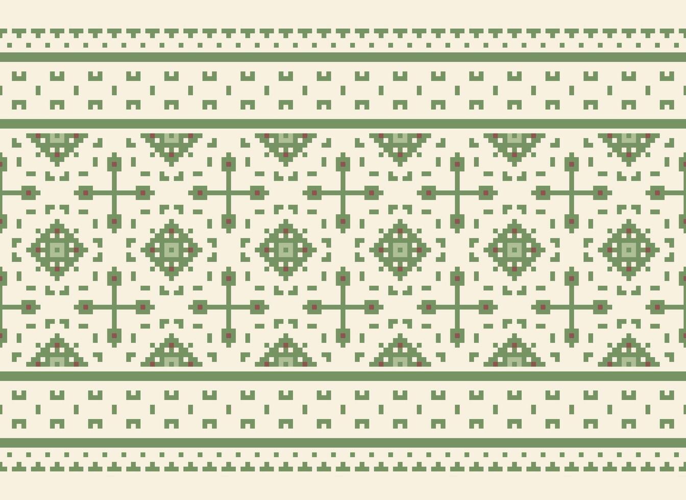 A Floral pixel art pattern on grey background.geometric ethnic oriental embroidery vector illustration. pixel style, abstract background, cross stitch.design for texture, fabric, cloth, scarf, print