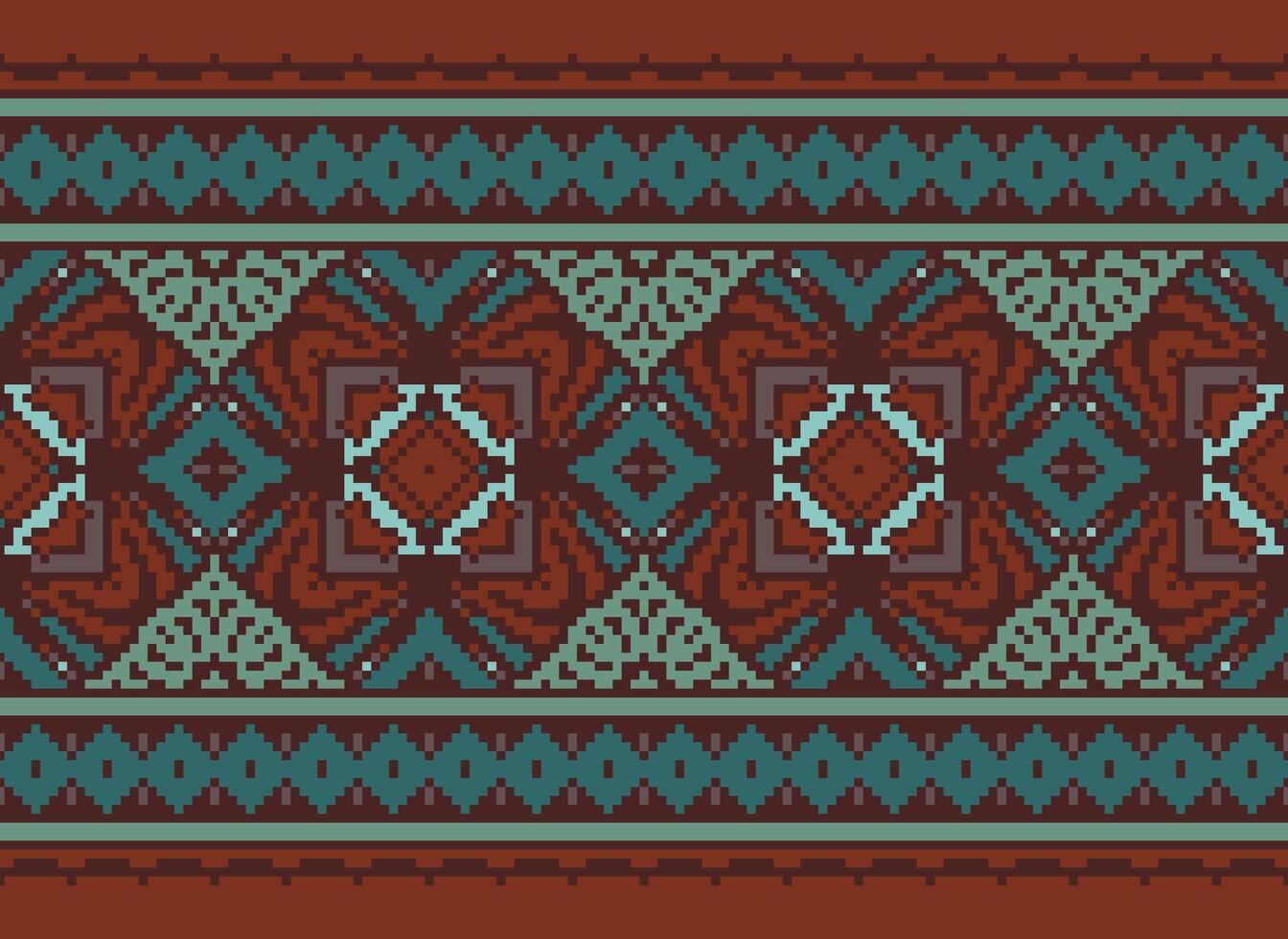 píxel étnico modelo vector antecedentes. sin costura modelo tradicional, diseño para fondo, fondo de pantalla, batik, tela, alfombra, ropa, envase, y textil.étnico modelo vector ilustración.