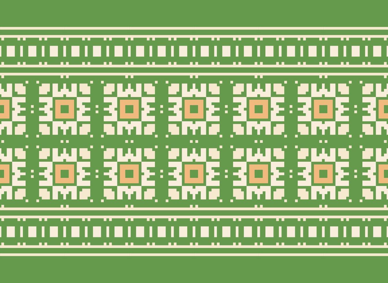Cross Stitch Border. Embroidery Cross Stitch. Ethnic Patterns. Geometric Ethnic Indian pattern. Native Ethnic pattern.Texture Textile Fabric Clothing Knitwear print. Pixel Horizontal Seamless Vector. vector
