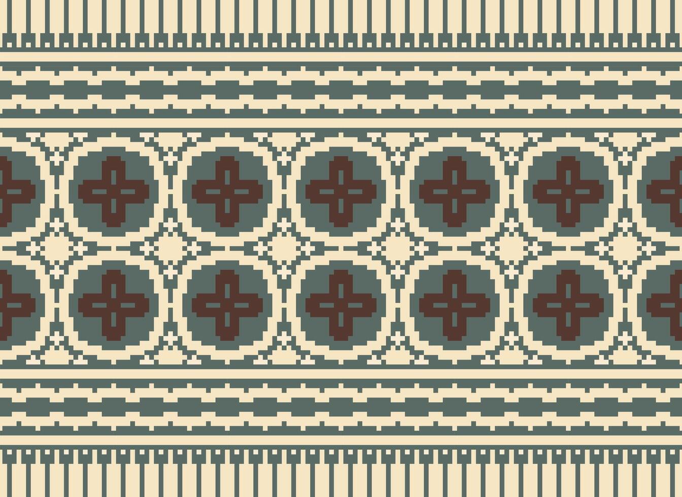 píxel étnico modelo vector antecedentes. sin costura modelo tradicional, diseño para fondo, fondo de pantalla, batik, tela, alfombra, ropa, envase, y textil.étnico modelo vector ilustración.