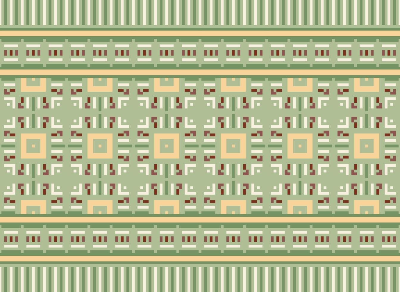 A Floral pixel art pattern on grey background.geometric ethnic oriental embroidery vector illustration. pixel style, abstract background, cross stitch.design for texture, fabric, cloth, scarf, print