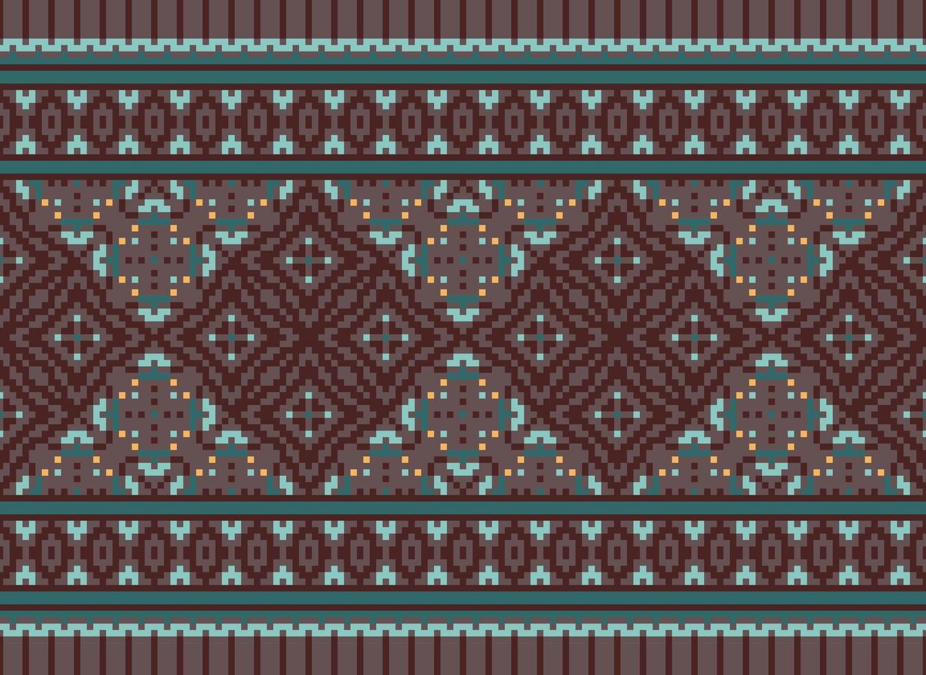 A beautiful textile digital design set of damask Mughal Paisley ornamental ikat Ethnic cross stitch pattern decor border retro luxury style wallpaper gift card frame for women cloth front back dupatta vector