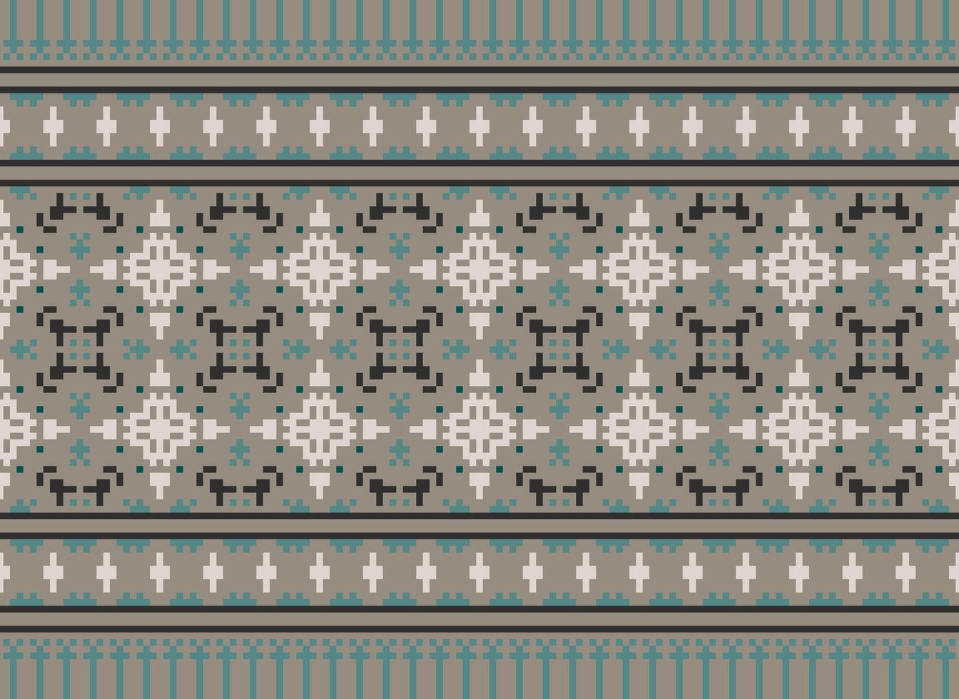A beautiful textile digital design set of damask Mughal Paisley ornamental ikat Ethnic cross stitch pattern decor border retro luxury style wallpaper gift card frame for women cloth front back dupatta vector