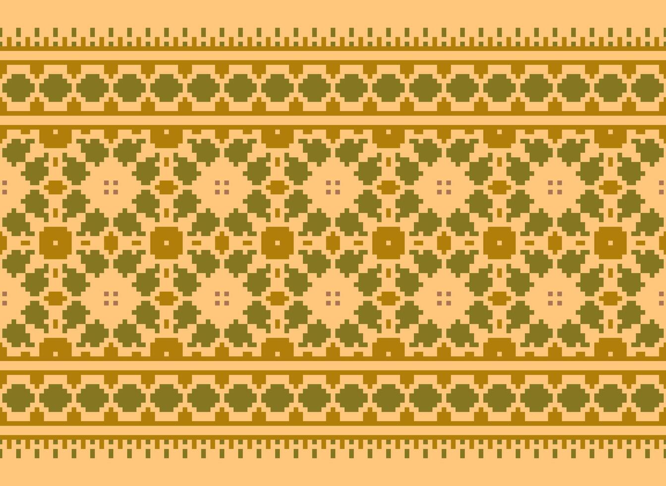 Pixel Ethnic pattern vector background. seamless pattern traditional, Design for background, wallpaper, Batik, fabric, carpet, clothing, wrapping, and textile.ethnic pattern Vector illustration.