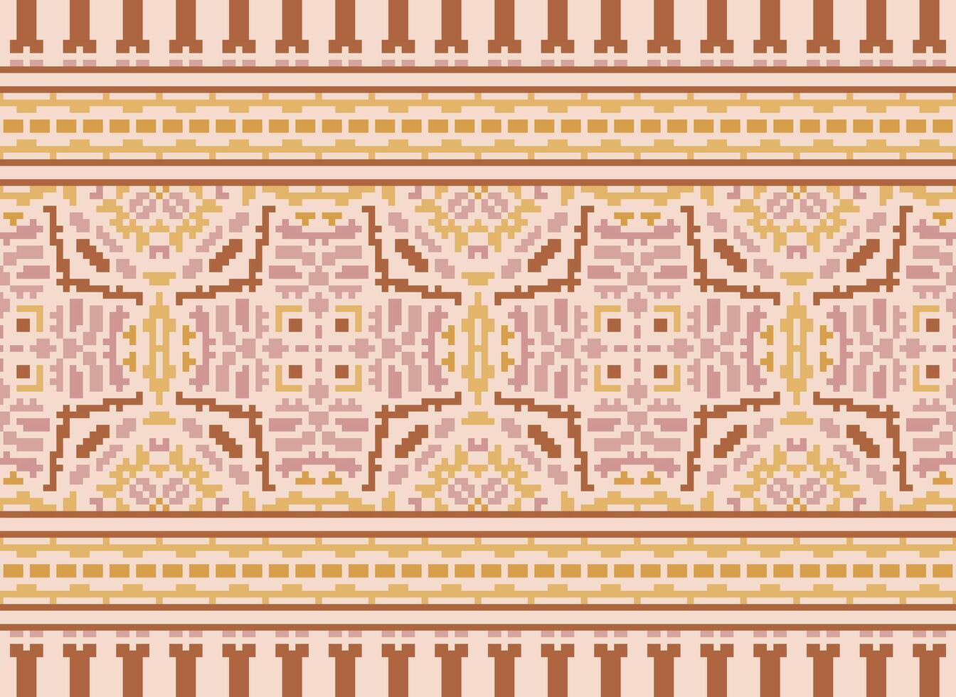 africano ikat píxel floral cachemir bordado antecedentes. geométrico étnico oriental modelo tradicional.azteca estilo resumen vector ilustración.diseño para textura,tela,ropa,envoltura,alfombra.